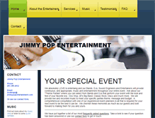 Tablet Screenshot of jimmypopentertainment.com